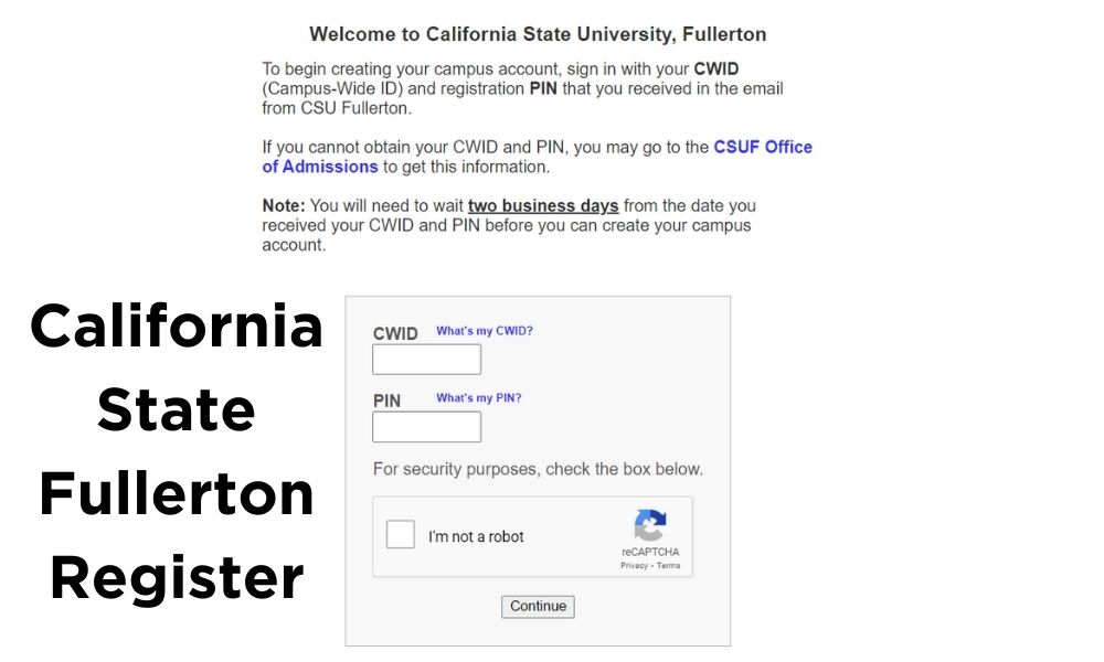 CSUF Portal Register